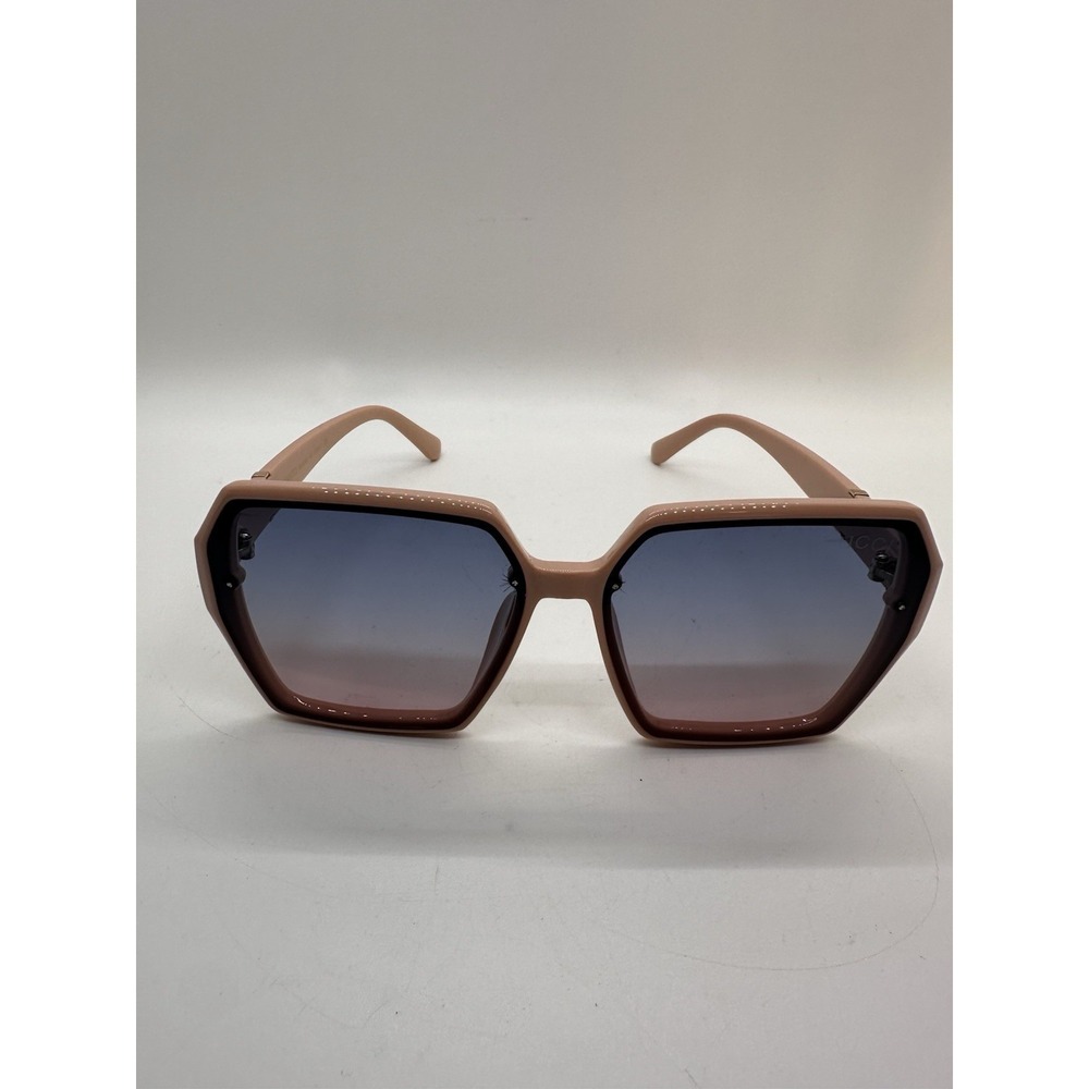 Oversized Nude Square‎ Sunglasses Pink Frame Gradient Lenses